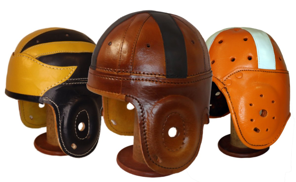 Antique Leather Football Helmets Historic Sports Antique Leather Football Helmets Historic Sports