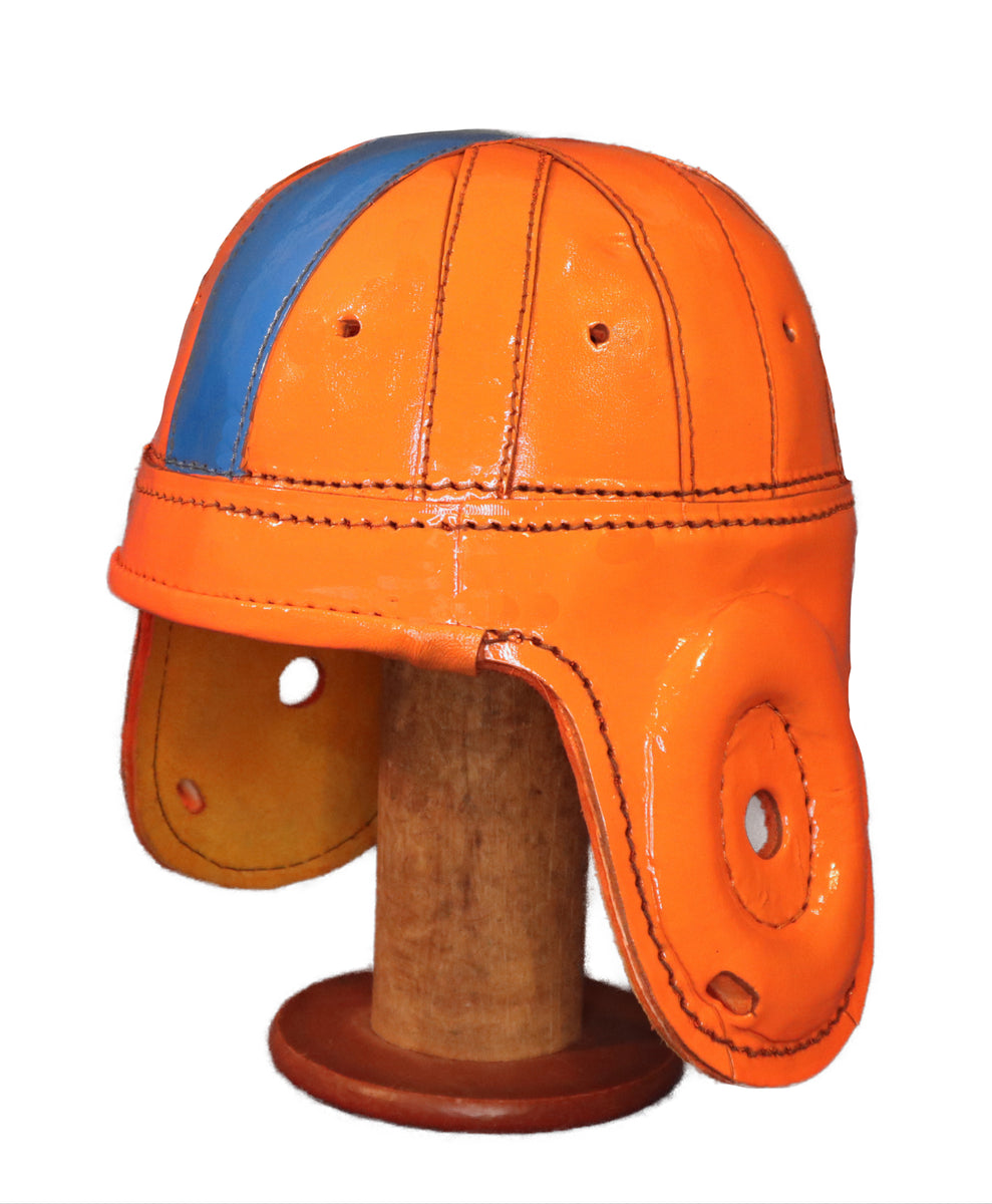 cordovan rust leather football helmet 1940s Florida Gators Leather Football Helmet