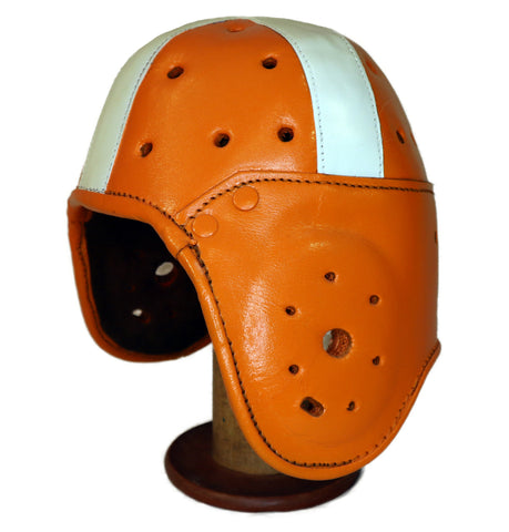 1940s Style Michigan Wolverines Leather Football Helmet