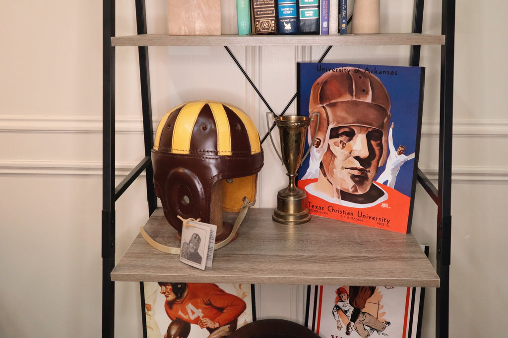 Late 1930s Iowa Leather Football Helmet – Historic Sports Late 1930s Iowa Leather Football Helmet – Historic Sports