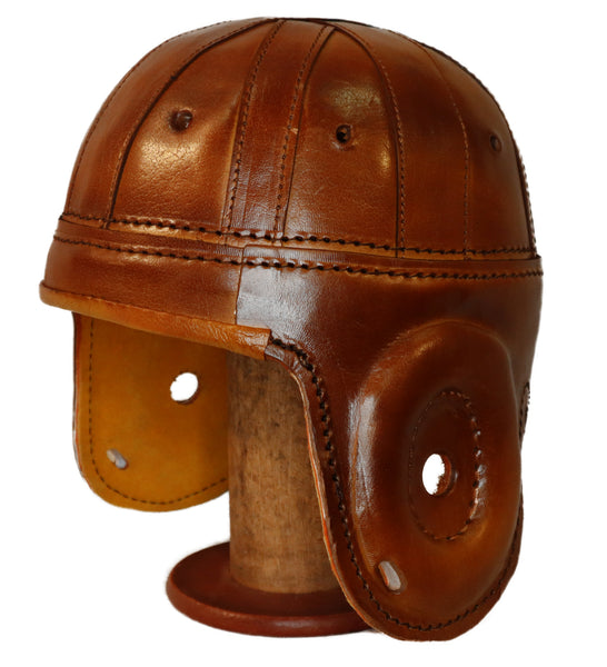 Rust Brown Leather Football Helmet – Historic Sports