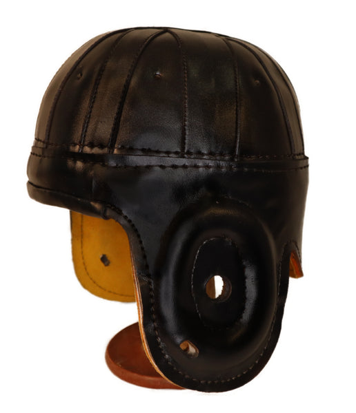1940 Old Chicago / Tech Black Leather Helmet – Historic Sports