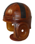 Black Cross Leather Football Helmet