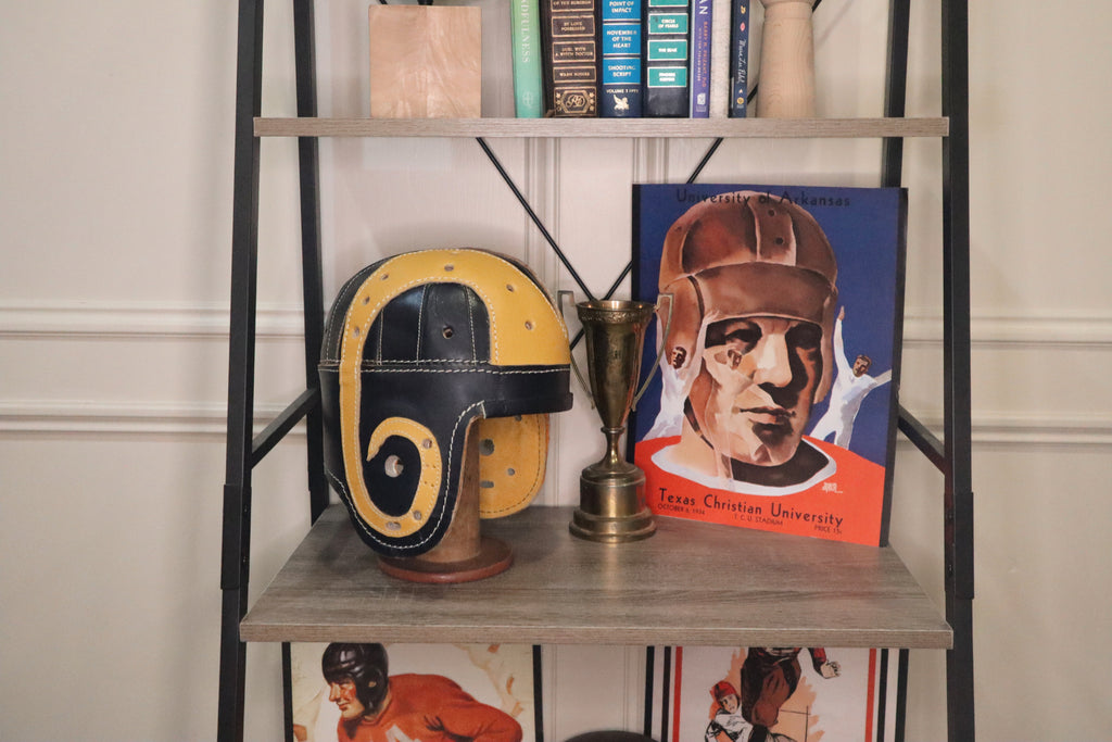 1940's LA Rams Leather Football Helmet – Historic Sports 1940's LA Rams Leather Football Helmet – Historic Sports